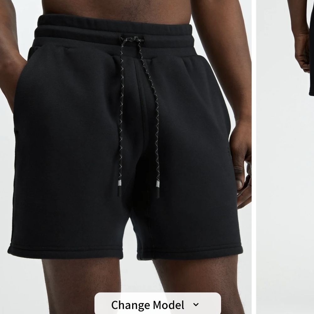 Fabletics The Postgame Short Drawstring Elastic Waist Active Black Men's L NWT